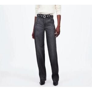 NEW Madewell Tapered Denim Trousers size 32 Black